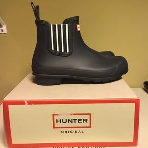 hunter garden stripe chelsea boots